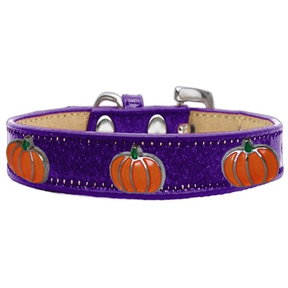 Pumpkin Widget Dog Collar Purple Ice Cream Size 10