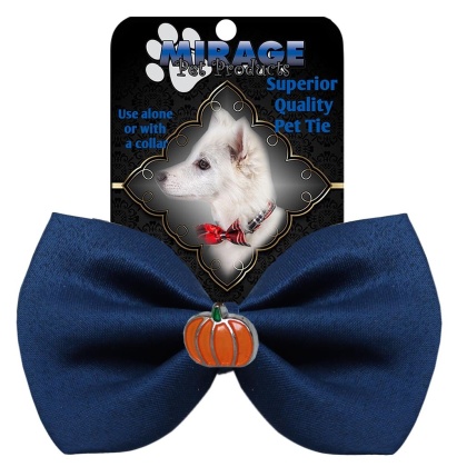 Pumpkin Widget Pet Bowtie Navy Blue