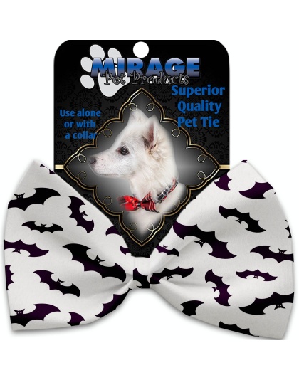 Purple Bats Pet Bow Tie