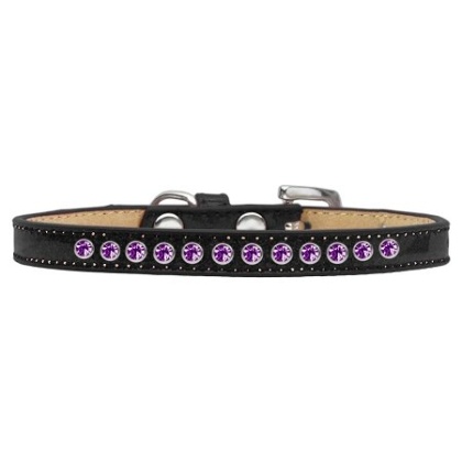 Purple Crystal Size 10 Black Puppy Ice Cream Collar