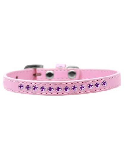 Purple Crystal Size 10 Light Pink Puppy Collar