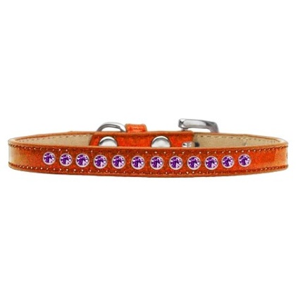 Purple Crystal Size 10 Orange Puppy Ice Cream Collar