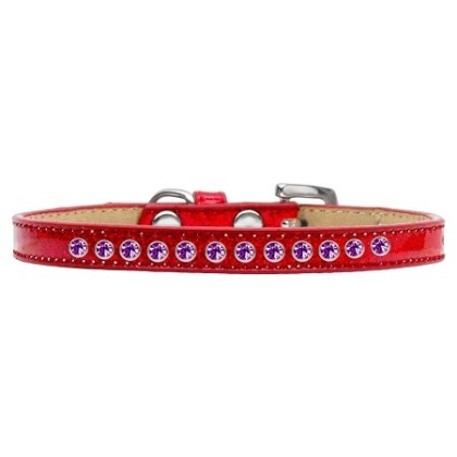 Purple Crystal Size 10 Red Puppy Ice Cream Collar
