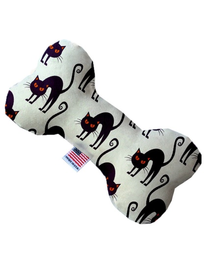 Purple Kitties 10 Inch Canvas Bone Dog Toy