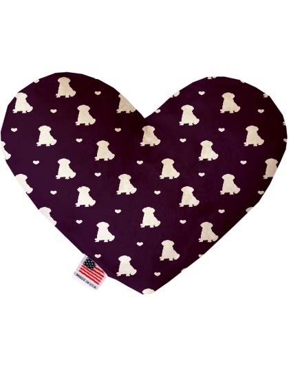 Purple Puppy Love 6 inch Canvas Heart Dog Toy