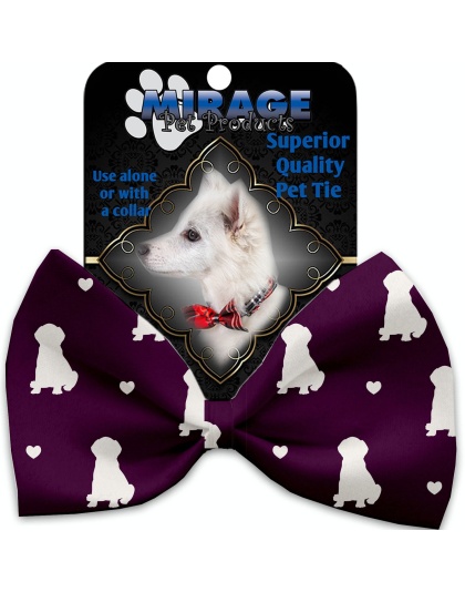 Purple Puppy Love Pet Bow Tie