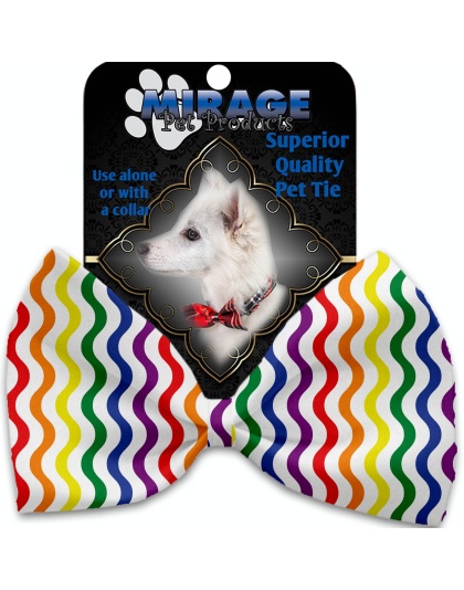 Rainbow Fun Stripes Pet Bow Tie