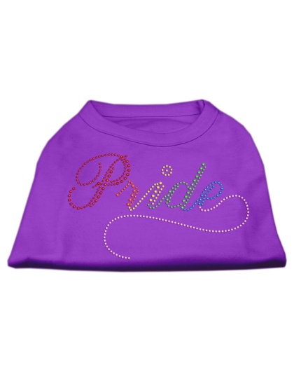 Rainbow Pride Rhinestone Shirts Purple L