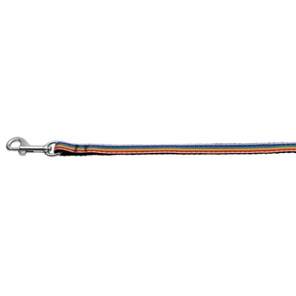 Rainbow Striped Nylon Collars Rainbow Stripes 3/8 wide 4Ft Lsh