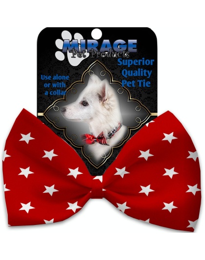 Red Stars Pet Bow Tie