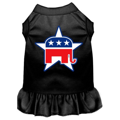 Republican Screen Print Dress Black 4X (22)