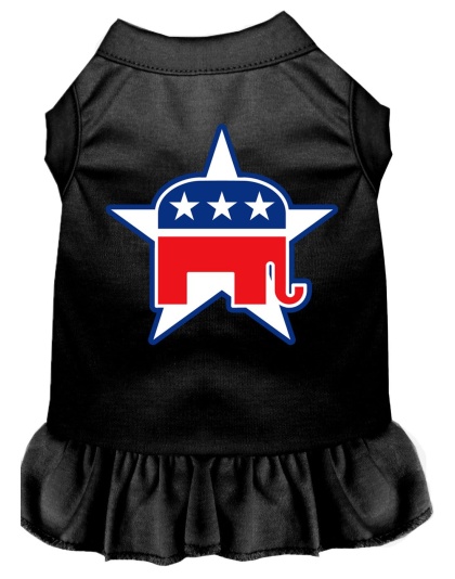 Republican Screen Print Dress Black 4X (22)