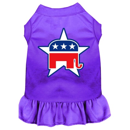 Republican Screen Print Dress Purple 4X (22)