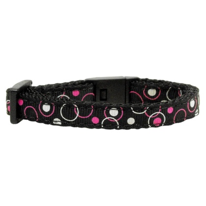 Retro Nylon Ribbon Collar Black Cat Safety