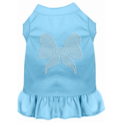 Rhinestone Bow Dress Baby Blue 4X