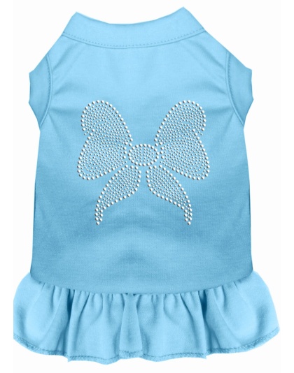 Rhinestone Bow Dress Baby Blue 4X