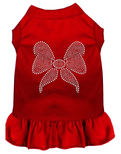 Rhinestone Bow Dress Red 4X