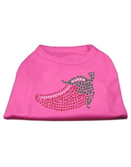 Rhinestone Chili Pepper Shirts Bright Pink L