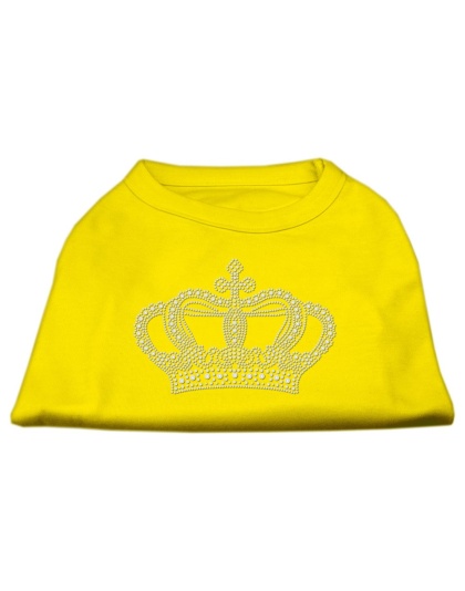 Rhinestone Crown Shirts Yellow Lg