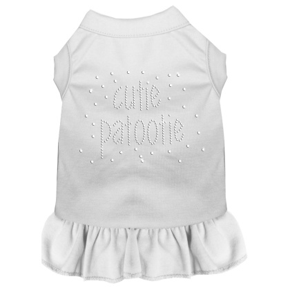 Rhinestone Cutie Patootie Dress White 4X