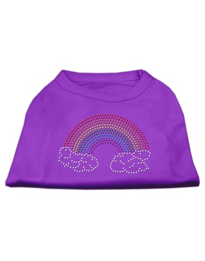 Rhinestone Rainbow Shirts Purple L