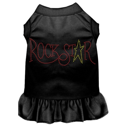 Rhinestone RockStar Dress Black 4X