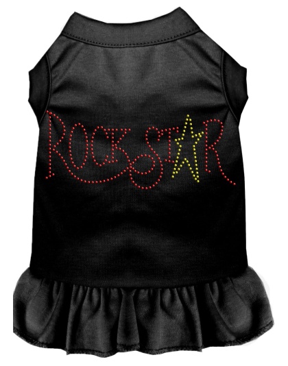 Rhinestone RockStar Dress Black 4X