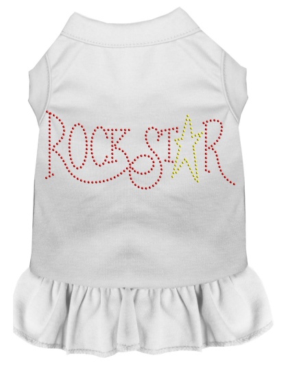 Rhinestone RockStar Dress White 4X