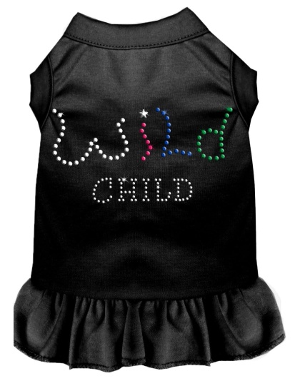 Rhinestone Wild Child Dress Black 4X