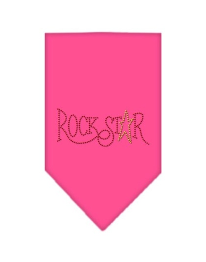 Rock Star Rhinestone Bandana Bright Pink Large