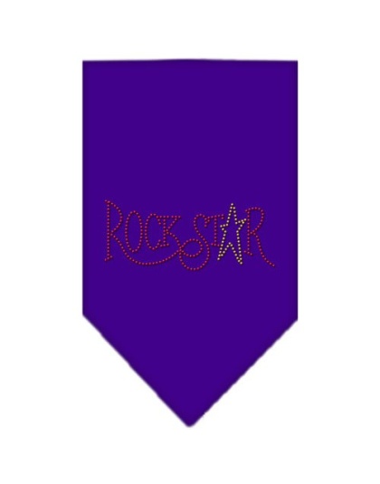 Rock Star Rhinestone Bandana Purple Large