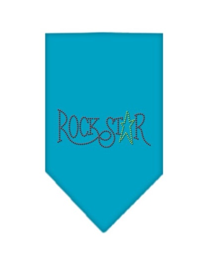 Rock Star Rhinestone Bandana Turquoise Large