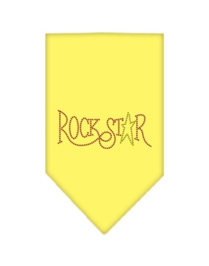 Rock Star Rhinestone Bandana Yellow Large