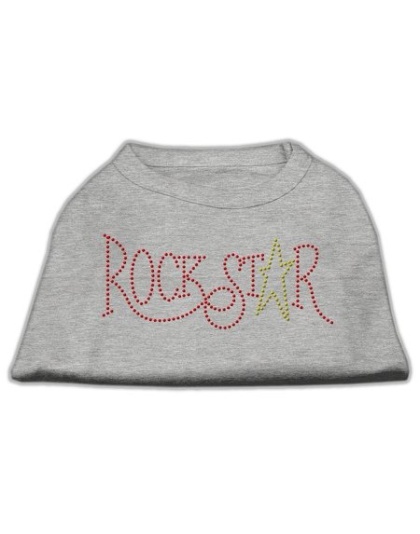 RockStar Rhinestone Shirts Grey L