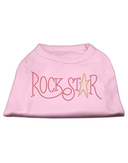 RockStar Rhinestone Shirts Light Pink L