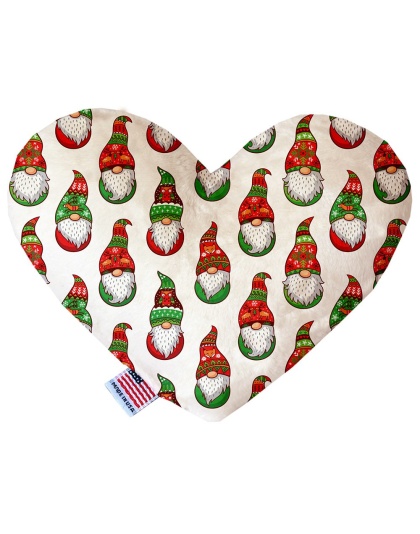 Santa Gnomes 6 inch Heart Dog Toy