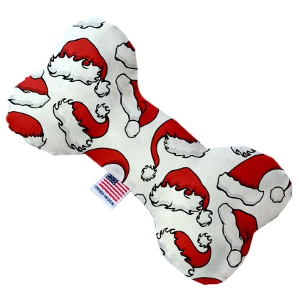 Santa Hats 10 Inch Bone Dog Toy