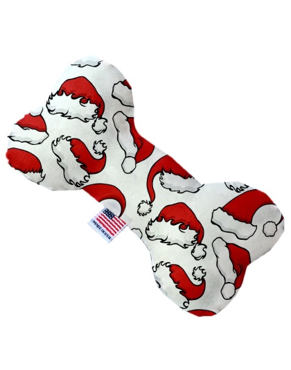 Santa Hats 10 Inch Bone Dog Toy