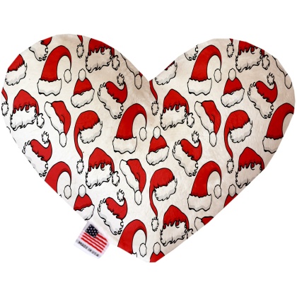 Santa Hats 6 Inch Heart Dog Toy