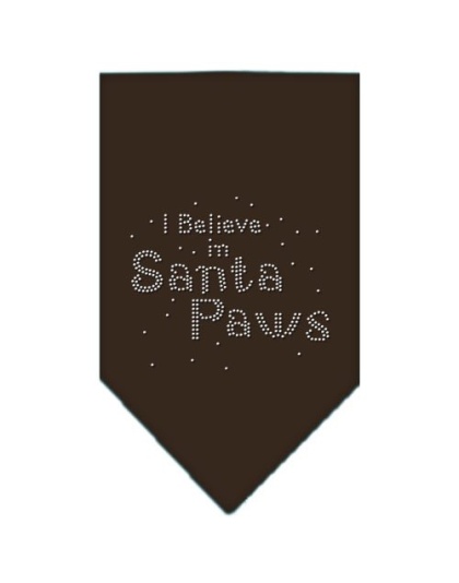 Santa Paws Rhinestone Bandana Cocoa Large