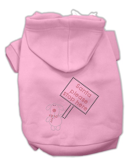 Santa Stop Here Hoodies Pink L