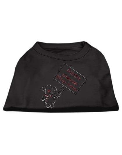 Santa Stop Here Shirts Black LG