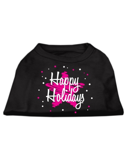 Scribble Happy Holidays Screenprint Shirts Black L