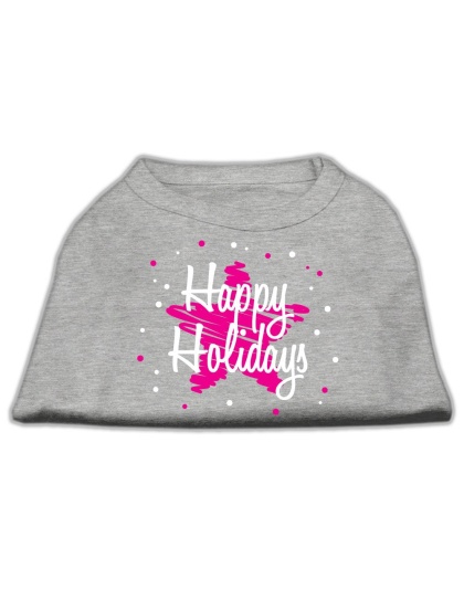 Scribble Happy Holidays Screenprint Shirts Grey L