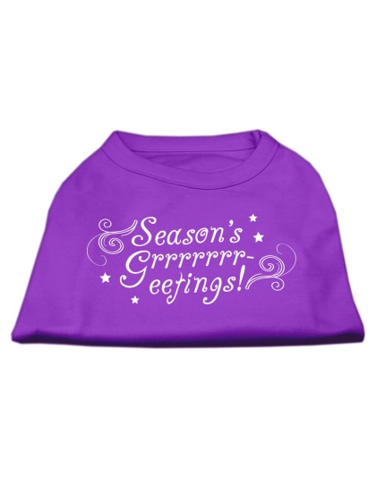 Seasons Greetings Screen Print Shirt Purple L