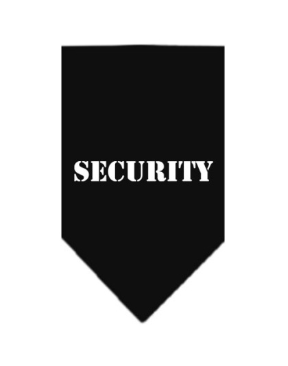 Security Screen Print Bandana Black Large