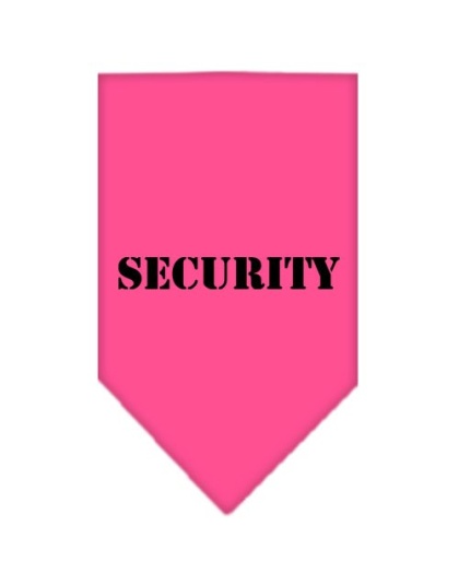 Security Screen Print Bandana Bright Pink Large