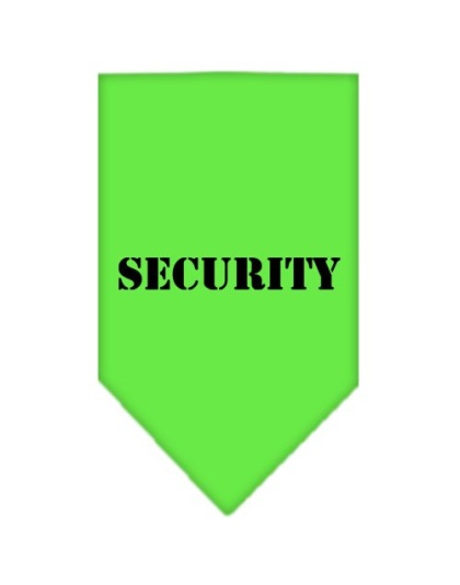 Security Screen Print Bandana Lime Green Large