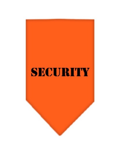 Security Screen Print Bandana Orange Large