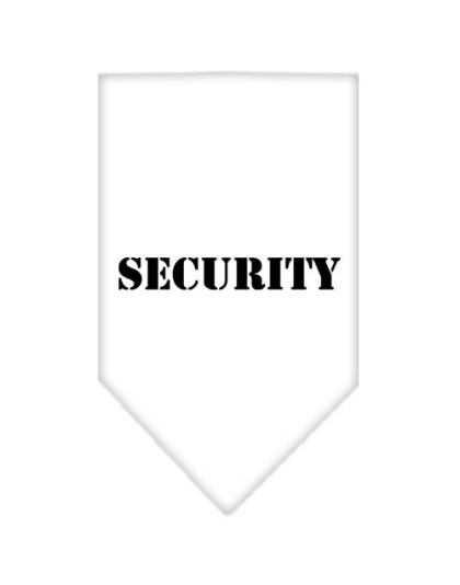 Security Screen Print Bandana White Large